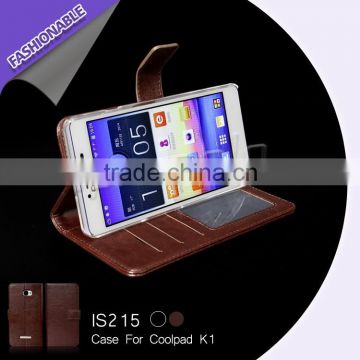 2015 new products leather mobile phone case for Coopad K1