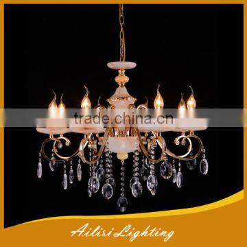 Contemporary Luxury Super Large 8 Lights Crystal Chandelier With Egg Drops