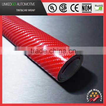 2015 New Change Car Body Colour 4D Red carbon fiber vinyl, Decal 4D carbon fiber Vinyl sticker