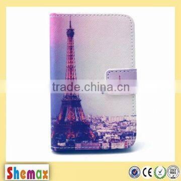 Hot-selling stylish printing flip wallet case for wiko goa