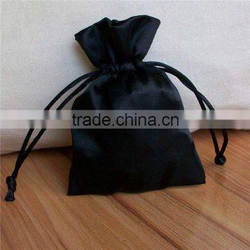 satin promotional gift pouch / drawstring bag with logo ribbon