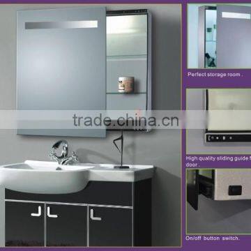 Best price led bathroom mirror cabinet with lights, sliding door mirror cabinet