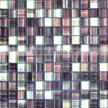 Modern house design brown glass mosaic tile, swimming pool glass mosaic, bathroom wall tiles glass (HP82306)