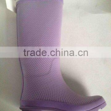 knee high 100% natural ladies elegance rain boots