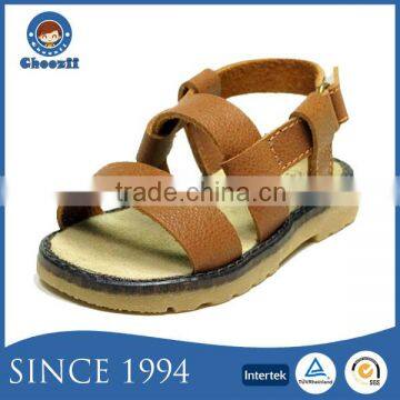 Unisex Small Size Children Genuine Leather Open Toe Sandals for Boys