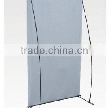 Protable double side fixed pole L banner stand