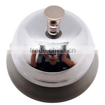 Reception Bell on Table in Silver or Gold Cover and Colorful Painted Base With Logo photo-3