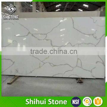 Good quality Custom Style Calacatta Quartz Big Slabs