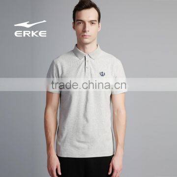ERKE Simple Mans Polo Shirt Summer Shtort Sleeve Mens Basical Polo t Shirt Colorful Polo Comfortable Cotton Fabric White Black photo-2