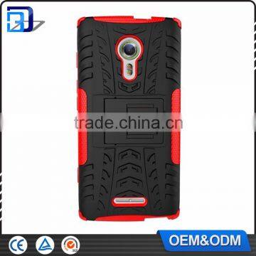 China Mobile Accessories TPU + PC Hard Back Cover Hybrid Case For Alcatel One Touch Flash 2 Armor Kickstand Case photo-2