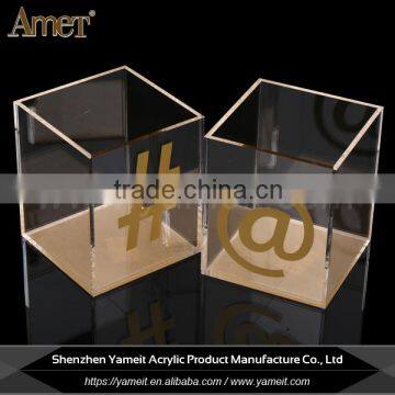 Hot Selling New Design Transparent Acrylic Pen Holder With Pattern photo-3