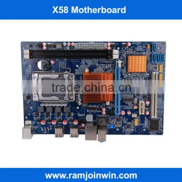 Best selling X58+ICH10 chipset LGA1366 motherboard for pc ddr3