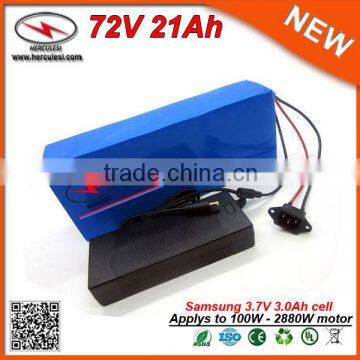 72V Electric Bicycle Battery 2000W Ebike Battery High Capacity 21Ah EV Li-Ion Battery Pack