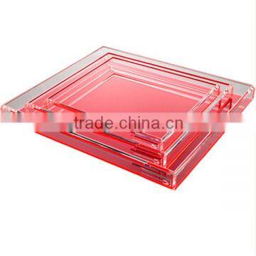 Cheap price good quality customized square acrylic tray wholesale