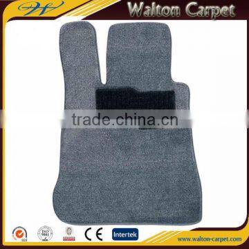 Machine tufted velvet anti slip backing custom cut pile car mat