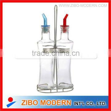 Oil vinegar condiment bottles/glass jar