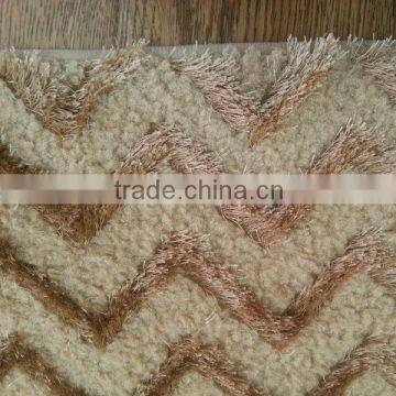 100% polyester W jacquard floor mat