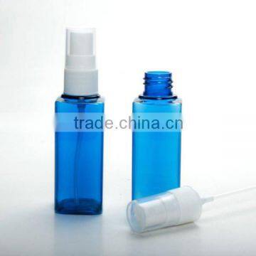 Spray cap PET bottle 60ml Square Blue Clear