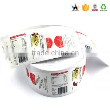 Color Printing Label Custom Designed Adhesive Paper Label