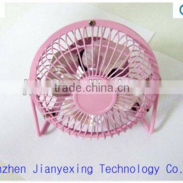 PINK color MINI USB fan for note book and computer facotry price