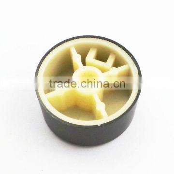 Aluminum alloy rotary switch potentiometer knob volume knob hat 30 * 17 mm black silver and gold