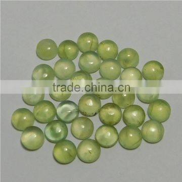 NATURAL PREHNITE CABOCHON GOOD COLOR & QUALITY 6 MM ROUND LOT