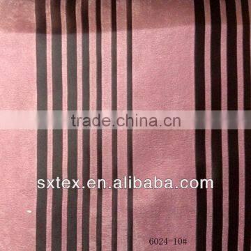 Pinstripe Velvet Blackout Curtain Fabric for insulation thermal curtains