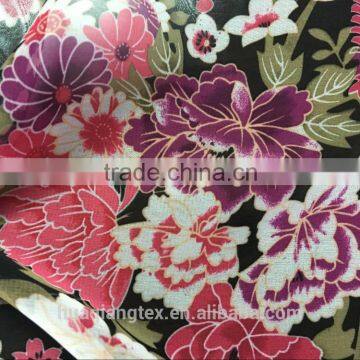 Japanese Style Vintage Flower Print Chiffon Fabric for Women Dress Sandal photo-2