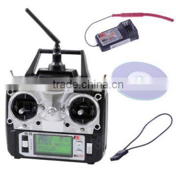 FlySky FS-T6 2.4G 6CH RC Radio Control Transmitter and FS-R6B Receiver System for RC Drone