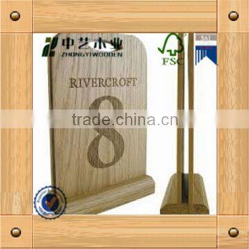 china factory FSC&BSCI desk organizer wooden menu file holder for restaurant