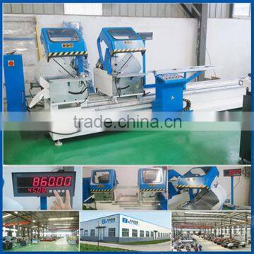 Aluminum cutting saw machine with precision two heads