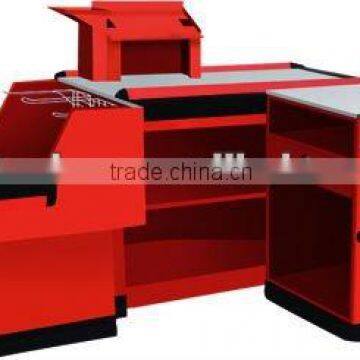 Design cashier desk with conveyor belt