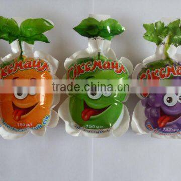 Fruit shape juice drink pouch
