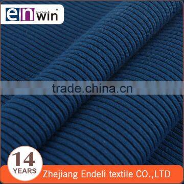 Shaoxing Supplier Outdoor Fabric 32s Polyester Rib Single Jersey Knit Fabric Price per Meter