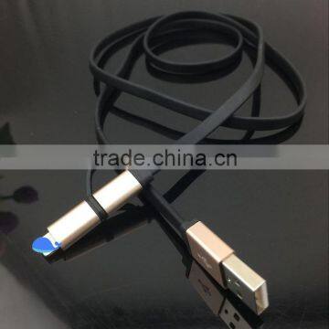 colorful micro braided usb cable 2 in 1 usb cable for iphone 6 cable charger