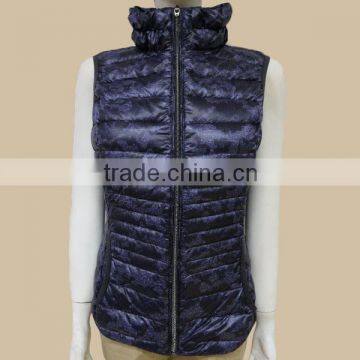 2014 Winter Fashion Women's Printing Down Vest