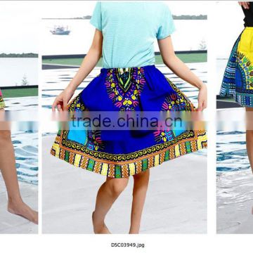 GIRLS HIPPIE BOHO Dashiki african ethic print art music festival cotton MINI SKIRTS KIDS