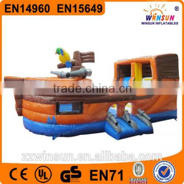 EN14960 Large kids toys outdoor inflatable pirate castle