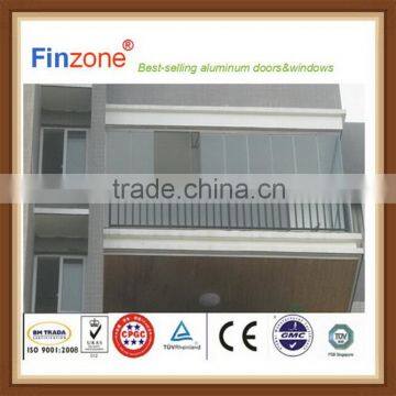 Price of new design new arrival aluminum profile balcony glazing