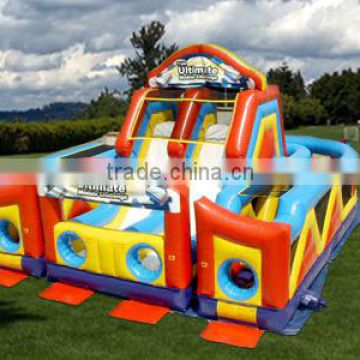 ultimate inflatable obstacle course slides