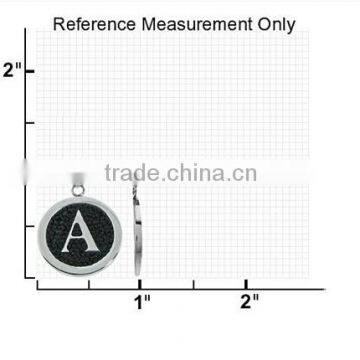 Stainless Steel Letter Pendant , Round U Black Pendant photo-6