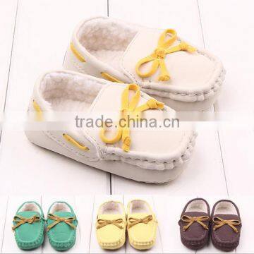 Manufacturers Selling Leather Baby Shoes Velvet Bow Scrub Toddler Baby Sheos