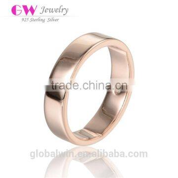 Authentic 925 Silver Simple Fashion Design Latest Gold Plated Finger Gay Men Ring