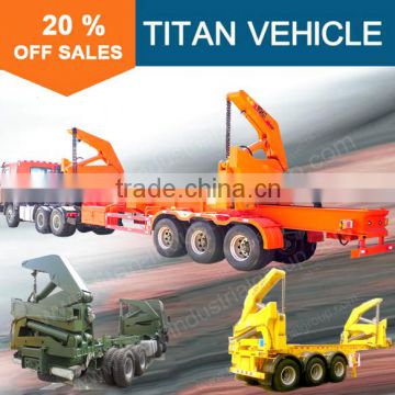 TITAN 20ft 40ft side Self Loading Container Crane Trailer