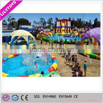 Candy Inflatable Castle Water Park for kids, Giant inflatable water park for commercial