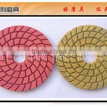 sharp type high effiency 100mm granite soft diamond polishing pads