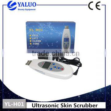 Professional home washing mini type ultrasonic skin scrubber for facial cleaning