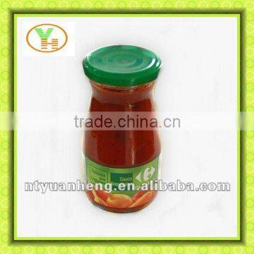 European Hot Tomato Suace in the Glass Jar