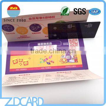 Advertising Double-side Printing Foldable Flyer with PVC Card for Business