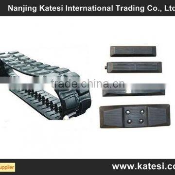 Rubber track shoe for construction equipment rubber pad